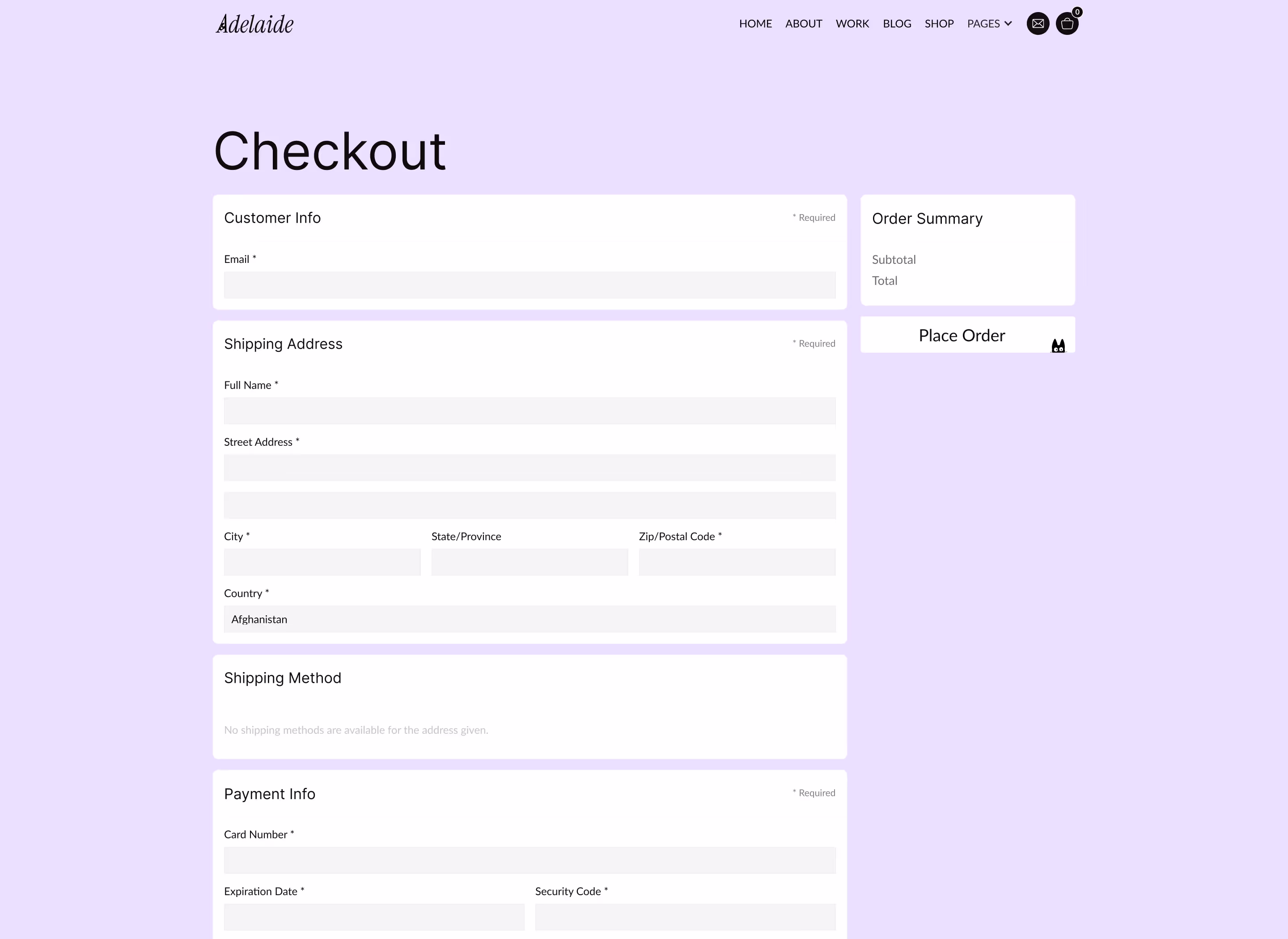 Adelaide Portfolio Template - Designed by Azwedo.com and Wedoflow.com