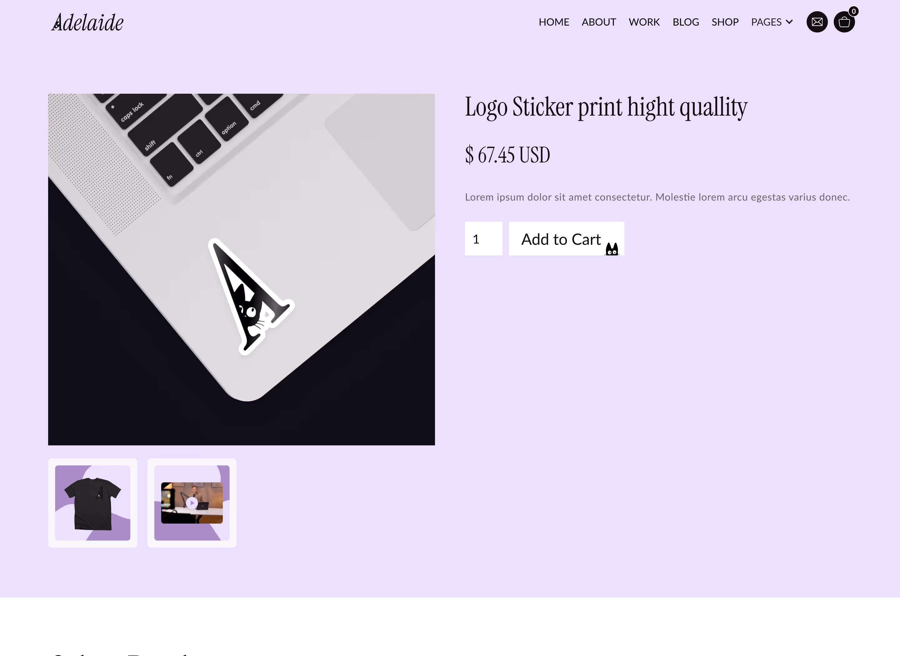 Adelaide Portfolio Template - Designed by Azwedo.com and Wedoflow.com