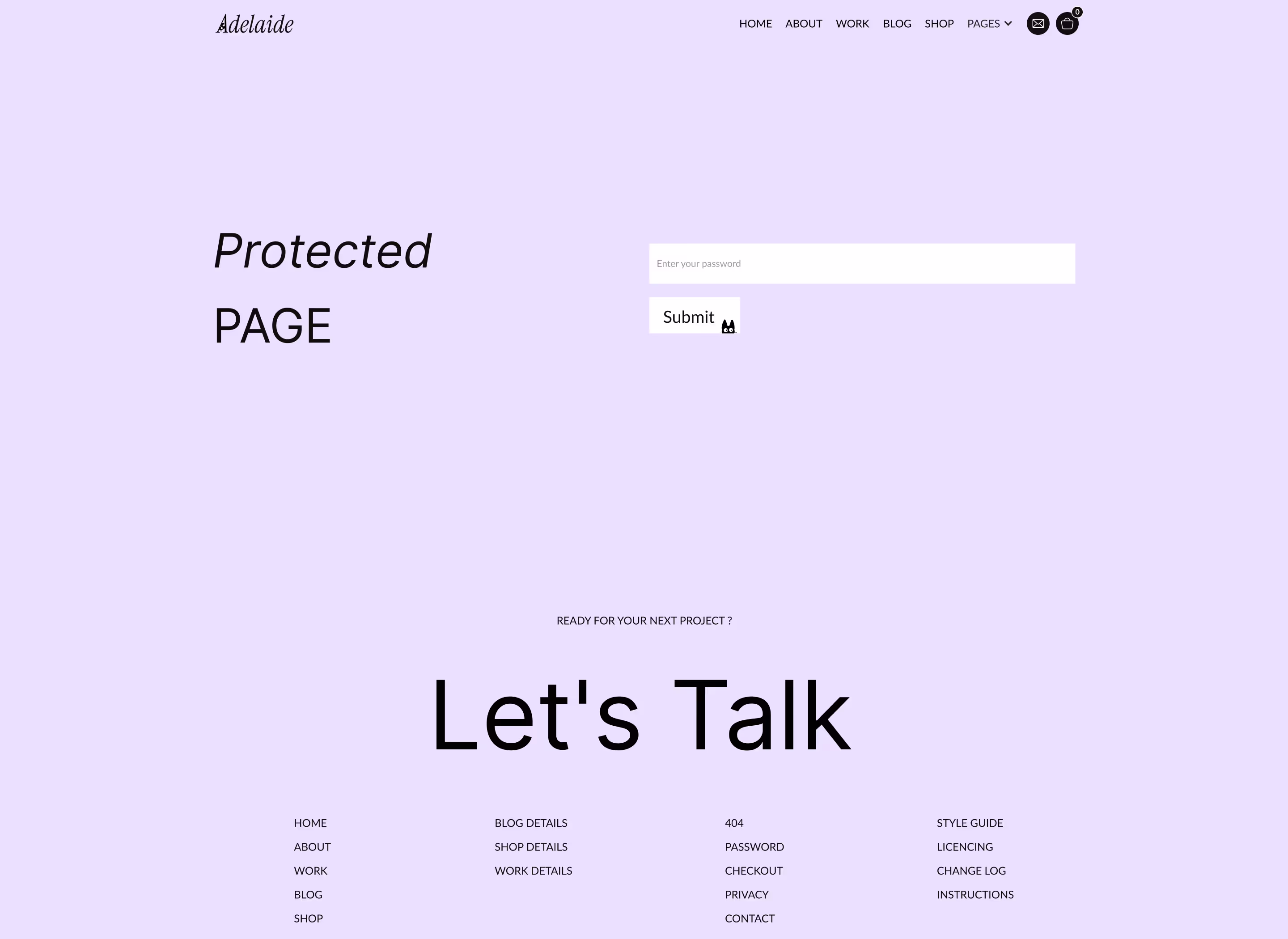 Adelaide Portfolio Template - Designed by Azwedo.com and Wedoflow.com